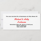 Grill-Einladung - dünnes Würstchen Einladung (Rückseite)