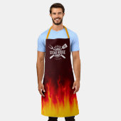 Grill-Flammen — Personalisiertes Steak House Schürze (Getragen)