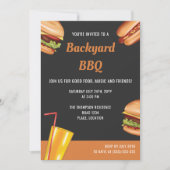 Grill Food Hamburger Hot Dog Summer Backyard GRILL Einladung (Vorderseite)