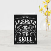 Grill Funny Grillen Grilling Vaters Day D Karte (Gelbe Blume)