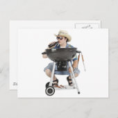 Grill Funny Postkarte (Vorne/Hinten)
