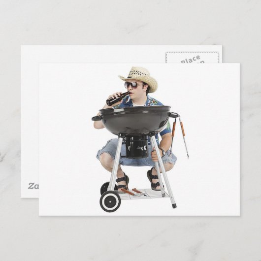 Grill Funny Postkarte (Vorne/Hinten)