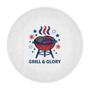 Grill & Glory 4. Juli - Patriotic Schneidebrett