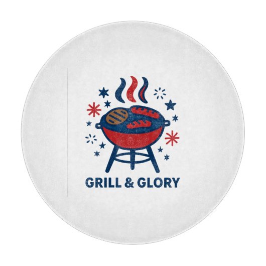 Grill & Glory 4. Juli - Patriotic Schneidebrett (Vorderseite)