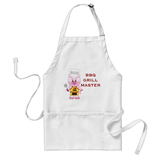 Grill-Grill-Hauptlustige Cartoon-Schwein GRILLEN Schürze (Vorne)