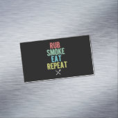 Grill GRILLEN Grill Grillmahlmeer Smoker Magnetische Visitenkarte (Beispiel)