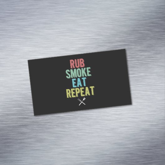 Grill GRILLEN Grill Grillmahlmeer Smoker Magnetische Visitenkarte (Beispiel)