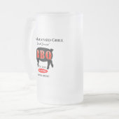 Grill-GRILLEN Mattglas Bierglas (Vorderseite Links)