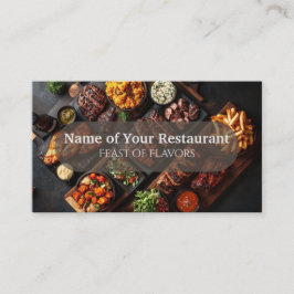 Grill & Grüntöne Restaurant Business Card Visitenkarte