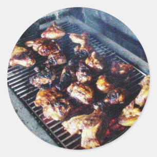 Grill-Huhn Runder Aufkleber