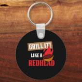 Grill ist wie eine Rote Haare Ingwer GRILLEN Barbe Schlüsselanhänger (Vorderseite)