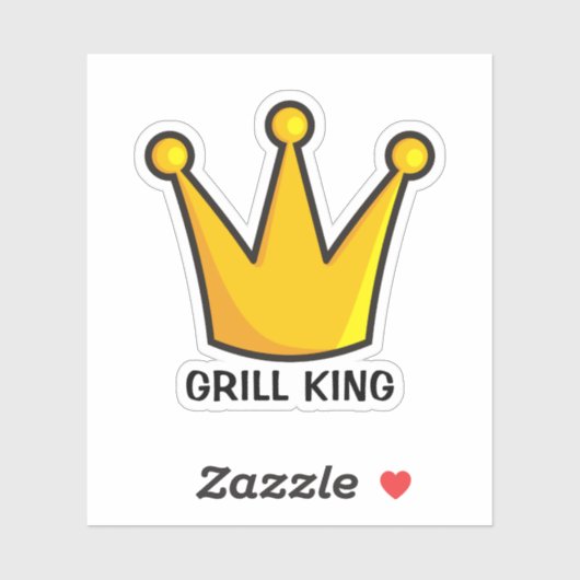 Grill King Aufkleber (Blatt)