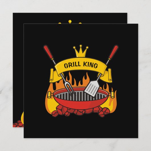 Grill King Einladung (Vorne/Hinten)
