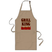 Grill King Flames GRILLEN Slogan Schürze (Vorne)