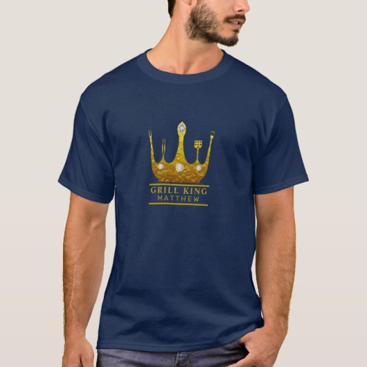 Grill King GRILLEN Gold Crown Men navy T-Shirt (Vorderseite)