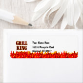 Grill King GRILLEN Slogan Rücksendeadressen-Aufkle (Insitu)