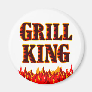 Grill King GRILLEN Sprichwort Magnet