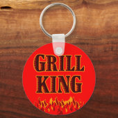 Grill King GRILLEN Sprichwort Schlüsselanhänger (Vorderseite)