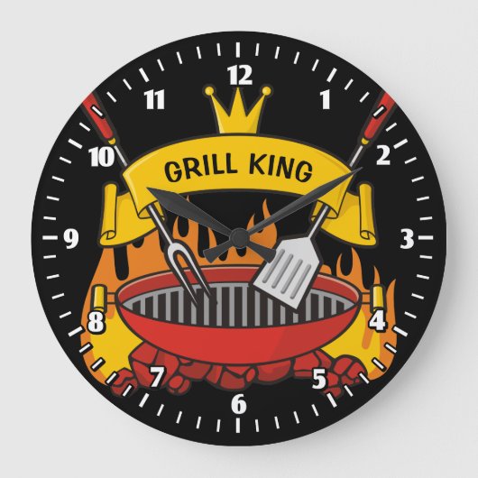 Grill King Große Wanduhr (Vorderseite)