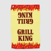 Grill King Red Flames BBQ Handtuch (Vorderseite)