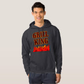 Grill King Red Flames GRILLEN Sprichwort Hoodie (Vorne ganz)