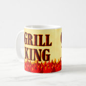 Grill King Red Flames GRILLEN Sprichwort Tasse (Vorderseite Links)