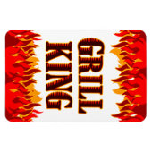 Grill King Red Flames Kühlschrankmagnet Magnet (Horizontal)