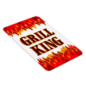 Grill King Red Flames Kühlschrankmagnet Magnet (Rechte Seite)