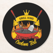Grill King Runder Pappuntersetzer (Vorderseite)