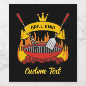 Grill King Weinetikett (Einzelnes Label)