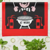 Grill-Koch-Geschenk Geschirrtuch (Gefaltet)