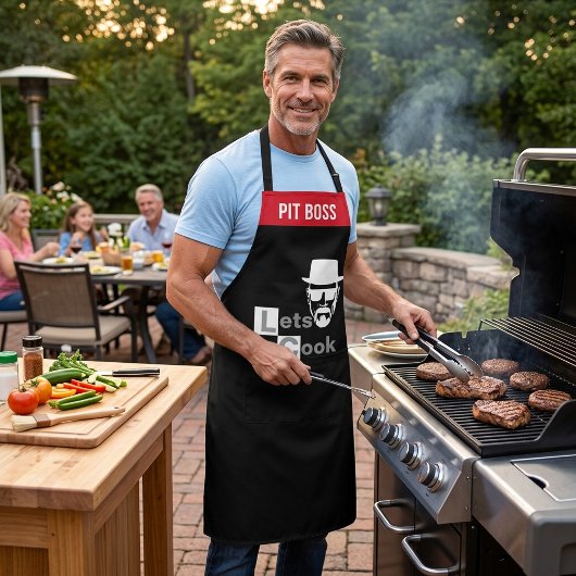 Grill-Koch-Schürze - Lustiges Let's Cook Attitude- Schürze