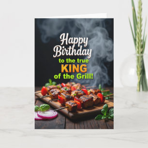 Grill König Geburtstagskarte Karte