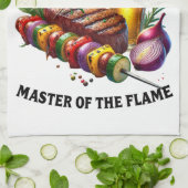 Grill König Vater Geschirrtuch (Gefaltet)