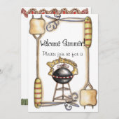 Grill lädt ein einladung (Vorne/Hinten)