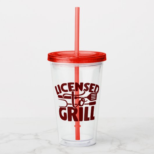 Grill-Lizenz Acryltrinkbecher (Vorderseite)
