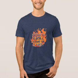 Grill-Lizenz - Fettflame On, Koch T-Shirt Tri-Blend Shirt