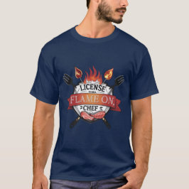 Grill-Lizenz - Flamme On, Koch GRILLEN T-Shirt