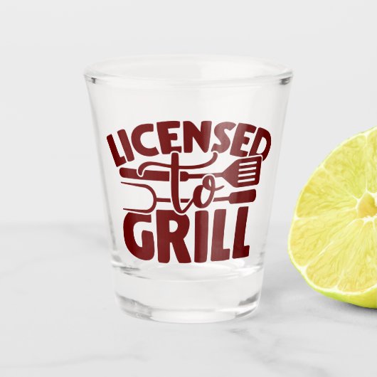 Grill-Lizenz Schnapsglas (Vorderseite)