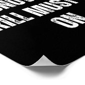 Grill lustiger BBQ-Chef Fleisch Rauch Poster (Ecke)