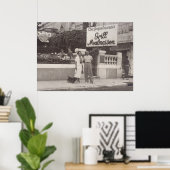 Grill Malmaison, Cannes, Frankreich, 30er Jahre Poster (Heimbüro)