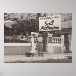 Grill Malmaison, Cannes, Frankreich, 30er Jahre Poster