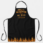 GRILL MASTER #1 VATER Flammen Personalisiert Schürze (Vorderseite)