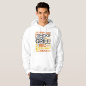 Grill Master BBQ-Typografie Hoodie (Vorne ganz)