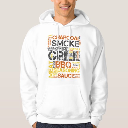 Grill Master BBQ-Typografie Hoodie (Vorderseite)