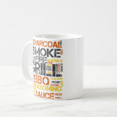Grill Master BBQ-Typografie Kaffeetasse (Vorderseite Links)
