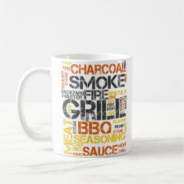 Grill Master BBQ-Typografie Kaffeetasse