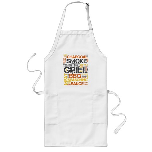 Grill Master BBQ-Typografie Lange Schürze (Vorne)