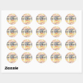 Grill Master BBQ-Typografie Runder Aufkleber (Blatt)