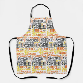 Grill Master BBQ-Typografie Schürze